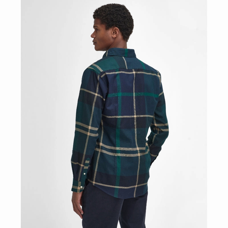 Save Today Event Save Big Online Barbour Dunoon Mens Tailored Shirt - Green Loch