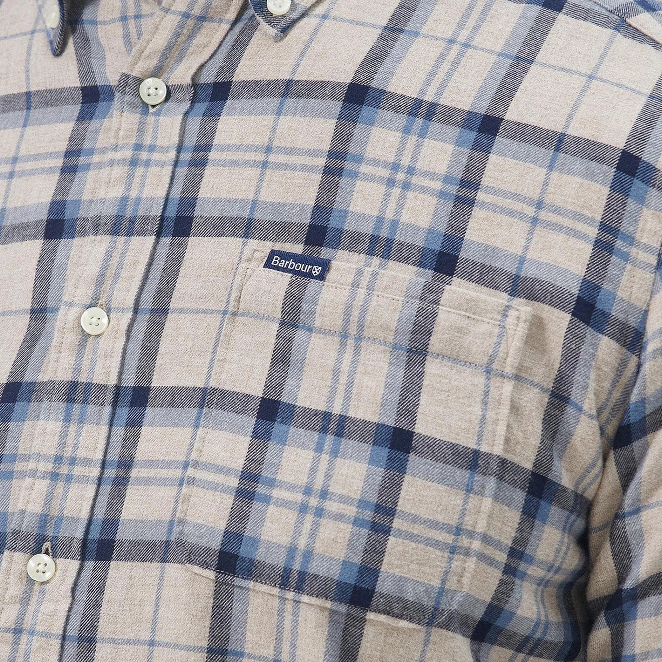 Barbour Deerpark Tailored Shirt Ecru Todays Special Picks
