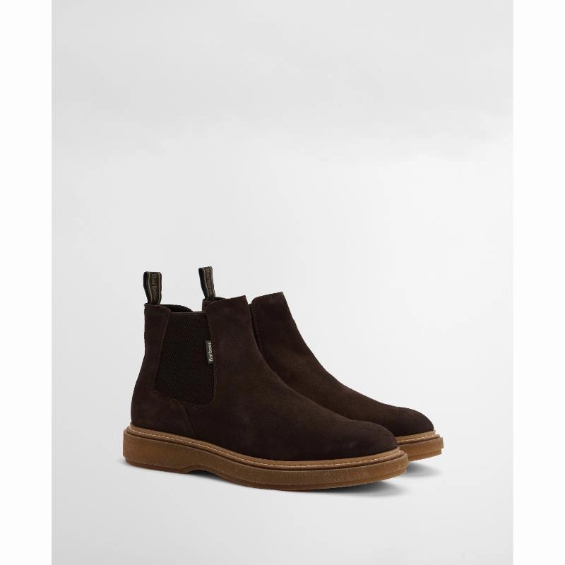 Barbour Tinstone Mens Chelsea Boot - Choc Suede Deal of the Day Hot Sale Alert