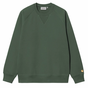 Grab It Fast Carhartt Wip Chase Sweat Sycamore Tree / Gold