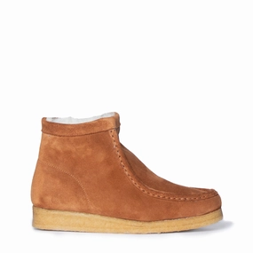 MustHave Clearance Flash Offer Today Clarks Originals Womens Wallabee Hi Boot Caramel Wlined