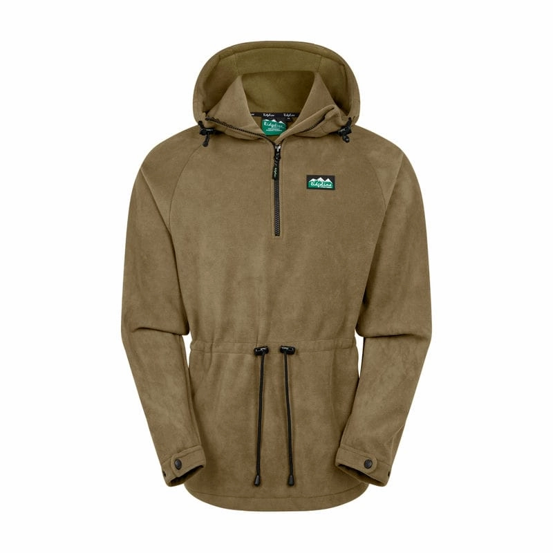 Todays Hot Pick Ridgeline Malin Unisex Windproof Fleece Smock - Teak