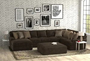 Mammoth - 3 Piece Sectional With Cocktail Ottoman (LSF Chaise) - Chocolate