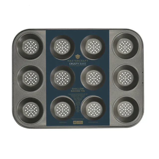 MasterClass Crusty Bake Non-Stick 12 Hole Shallow Baking Pan