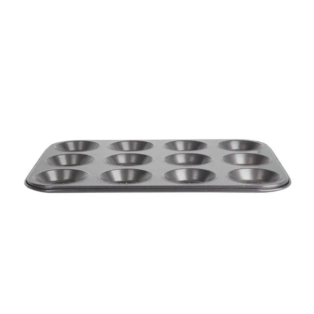 MasterClass Crusty Bake Non-Stick 12 Hole Shallow Baking Pan
