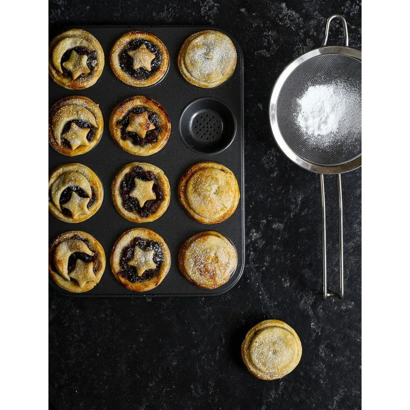 MasterClass Crusty Bake Non-Stick 12 Hole Shallow Baking Pan
