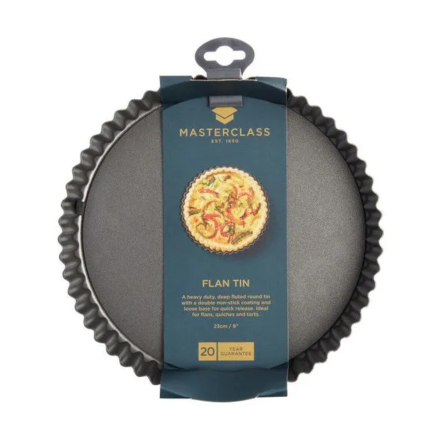 MasterClass Non-Stick 23cm/9" Loose Base Flan / Quiche Tin