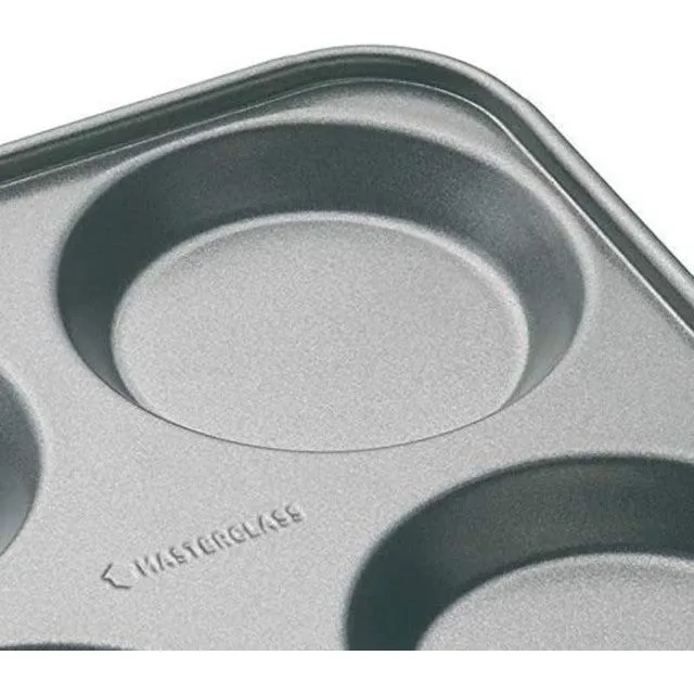 MasterClass Non-Stick 4 Hole Traditional Yorkshire Pudding Pan