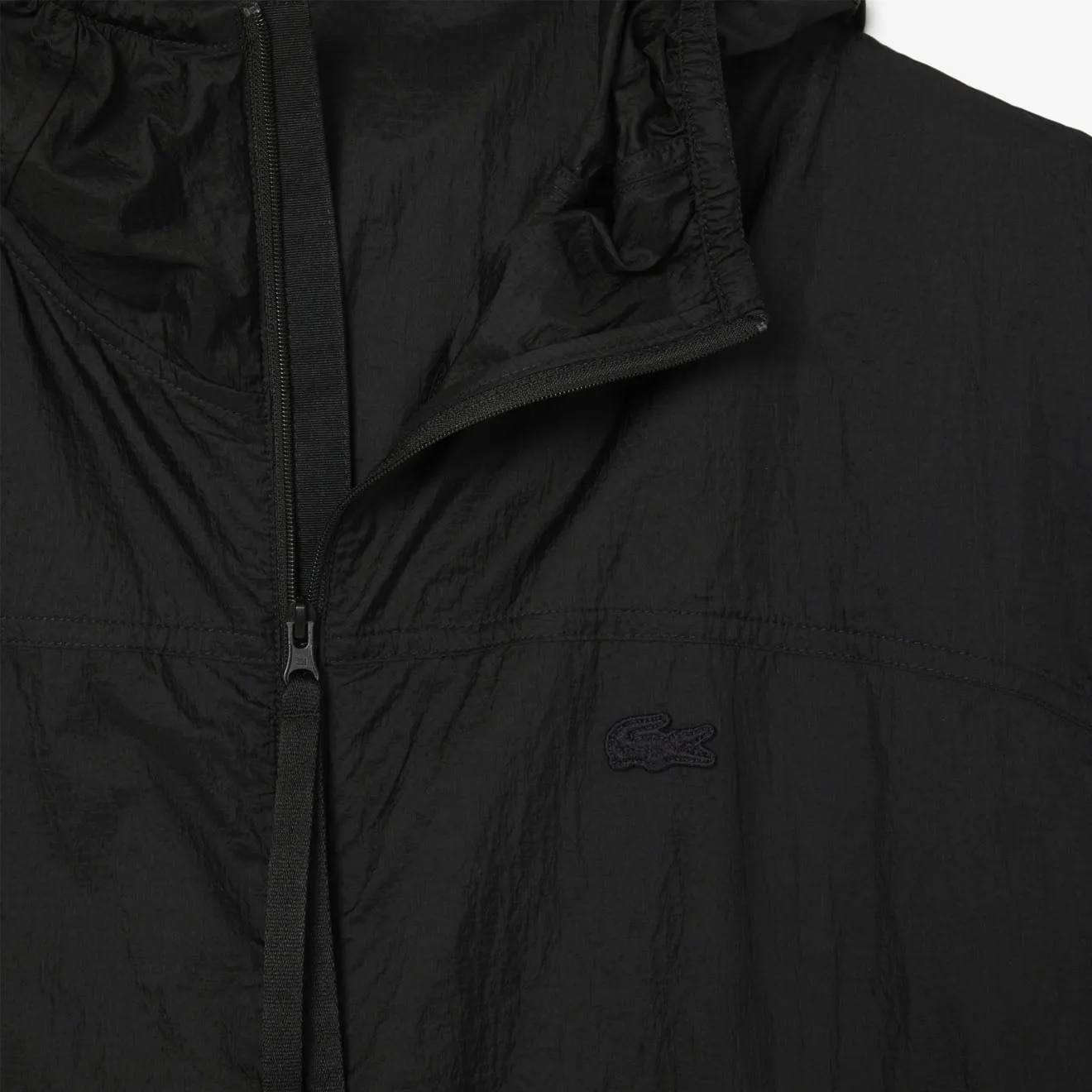Lacoste Water-Repellent Packable Nylon Jacket Black Grab Your Hot Pick