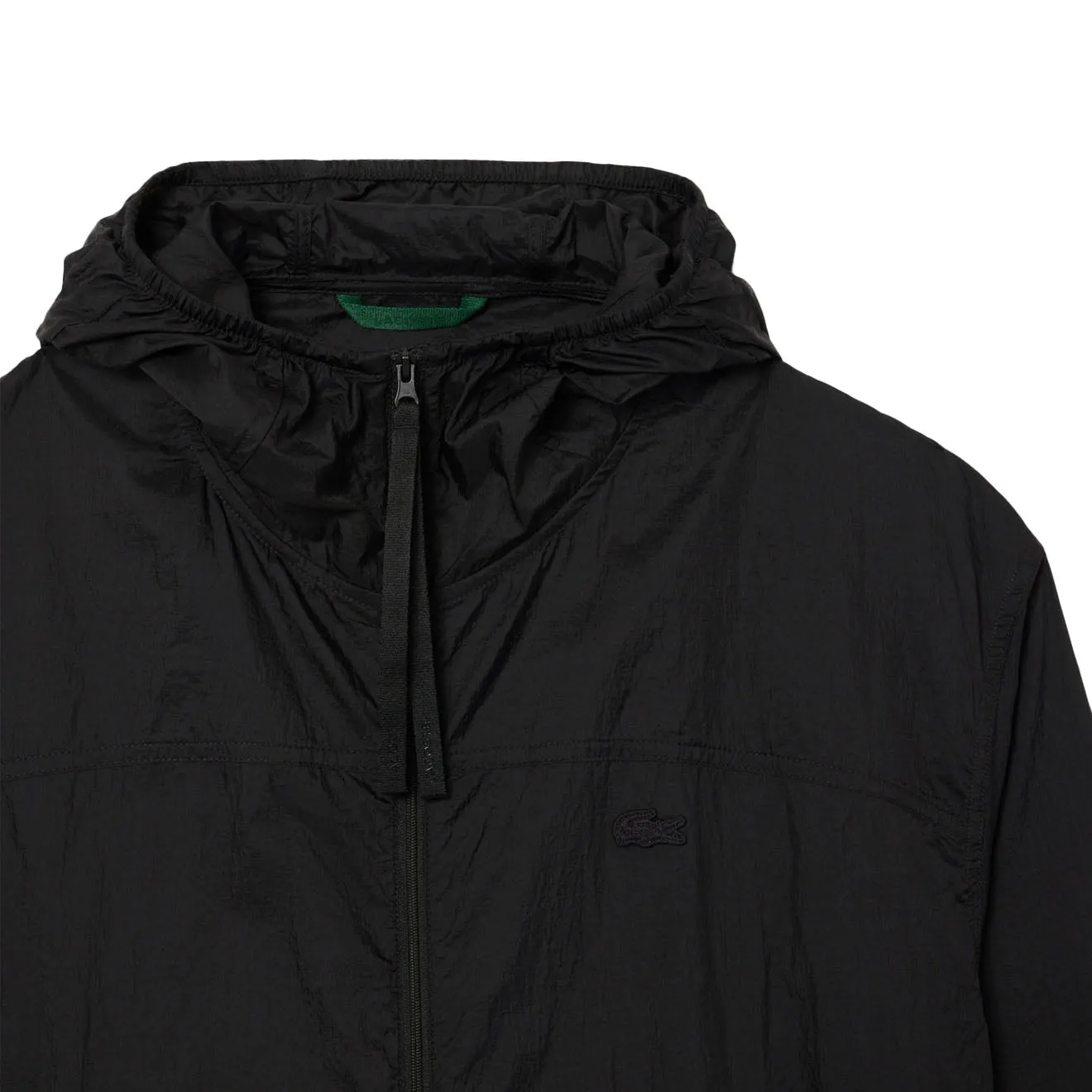 Lacoste Water-Repellent Packable Nylon Jacket Black Surprise Discount Today