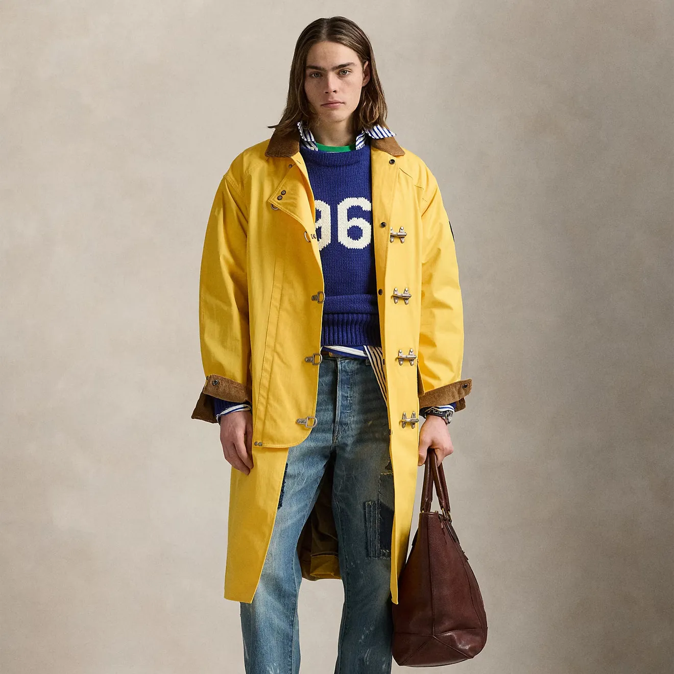 Special Savings Today Clearance Event Alert Polo Ralph Lauren Lined Coat Racing Yellow