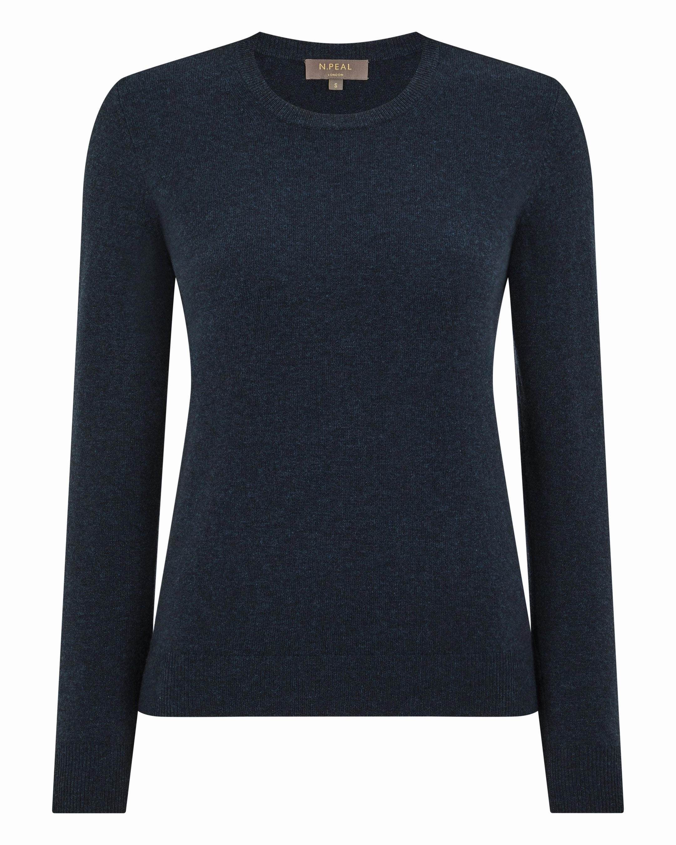 Women'S Evie Classic Round Neck Cashmere Jumper Indigo Blue Trending Today Steal