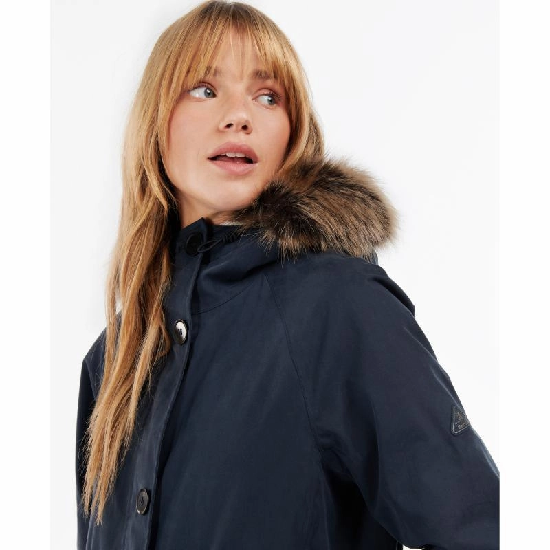 Hot Deals Today Deal Frenzy Today Barbour Foxton Ladies Waterproof Jacket - Navy/Dark Chambray