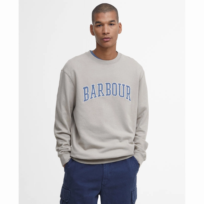Todays Trending Deals Todays Mega Savings Barbour Skipton Relaxed Fit Crew Neck Mens Sweatshirt - Vintage Khaki