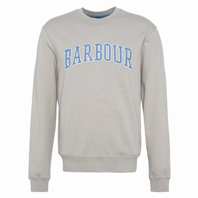 Barbour Skipton Relaxed Fit Crew Neck Mens Sweatshirt - Vintage Khaki Exclusive Online Deal GiftWorthy Sale