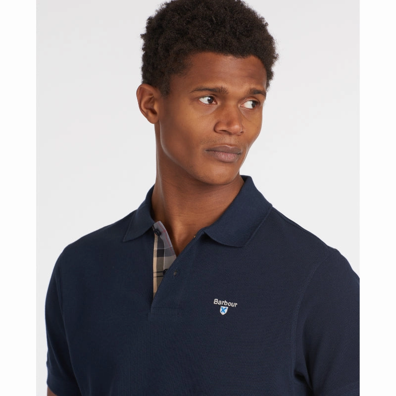 Dont Miss This Deal Barbour Tartan Pique Mens Polo Shirt - New Navy