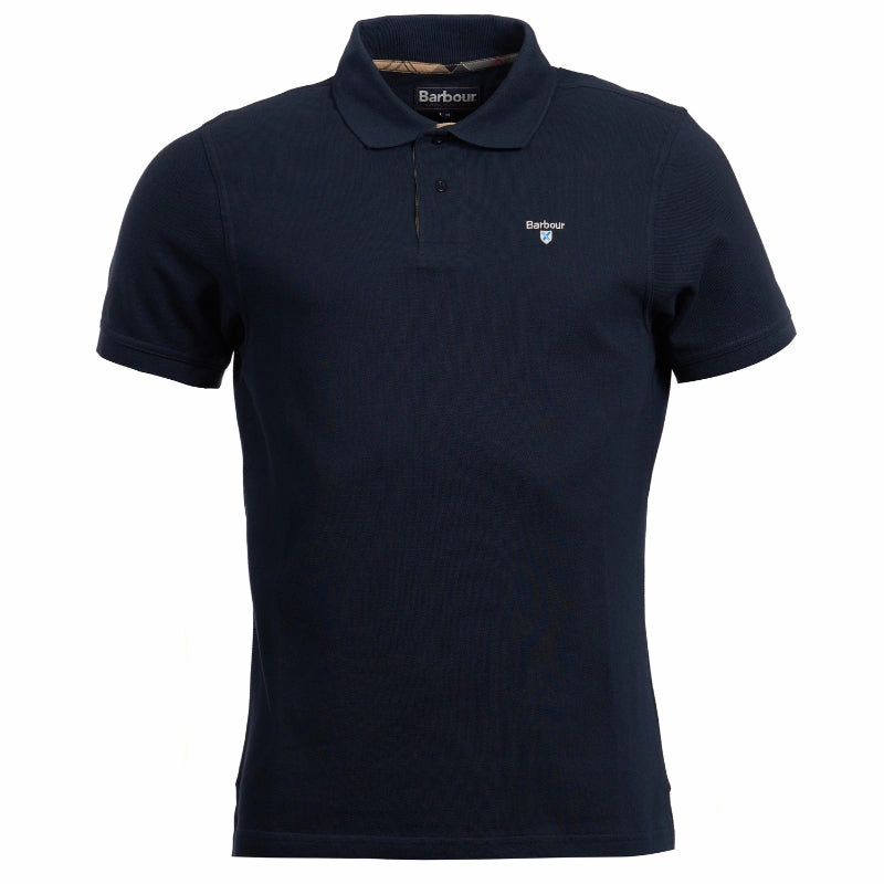 Barbour Tartan Pique Mens Polo Shirt - New Navy Shop Smart Save