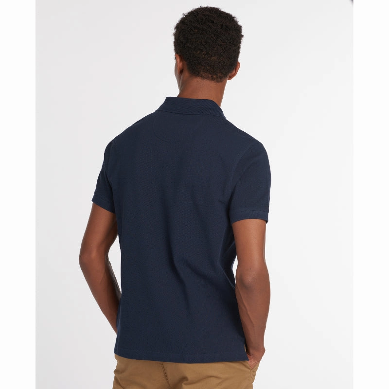 Barbour Tartan Pique Mens Polo Shirt - New Navy Hot Sale Today Dont Miss Big Savings