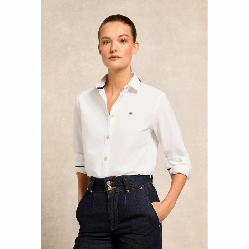 Holland Cooper Oxford Ladies Shirt - White Dont Miss Todays Deal Grab Todays Deal