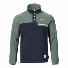 Daily Special Offer Musto 64 Mens Fleece Pullover Jumper - Navy/Duck Green