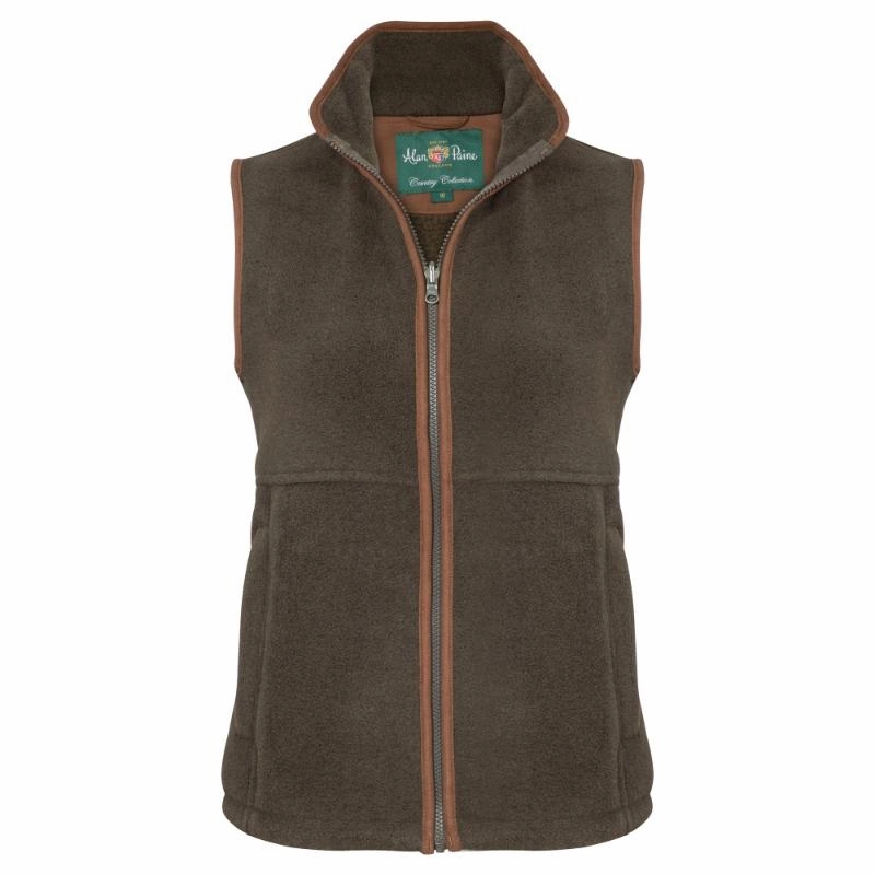 Trending Now Offer Alan Paine Aylsham Ladies Fleece Waistcoat - Green