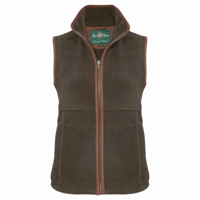 Alan Paine Aylsham Ladies Fleece Waistcoat - Green Shop the Best Deals
