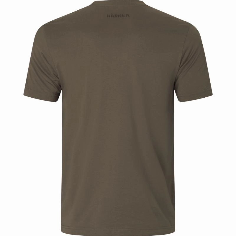 Grab Save Today Gift Ideas Galore Harkila H-Logo S/S Mens Cotton T-Shirt - Major Brown