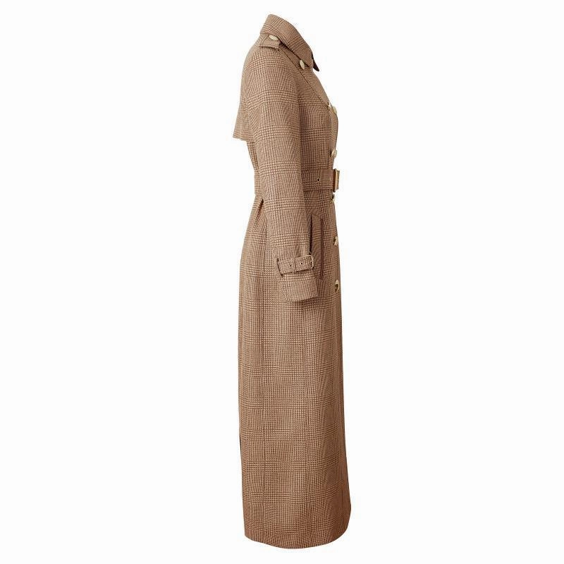 Best Price Online Holland Cooper Full Length Marlborough Ladies Tweed Trench Coat - Tawny