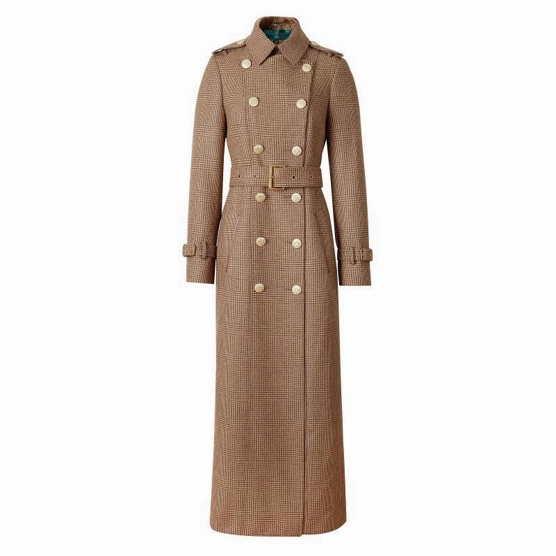 Todays Hot Savings Holland Cooper Full Length Marlborough Ladies Tweed Trench Coat - Tawny