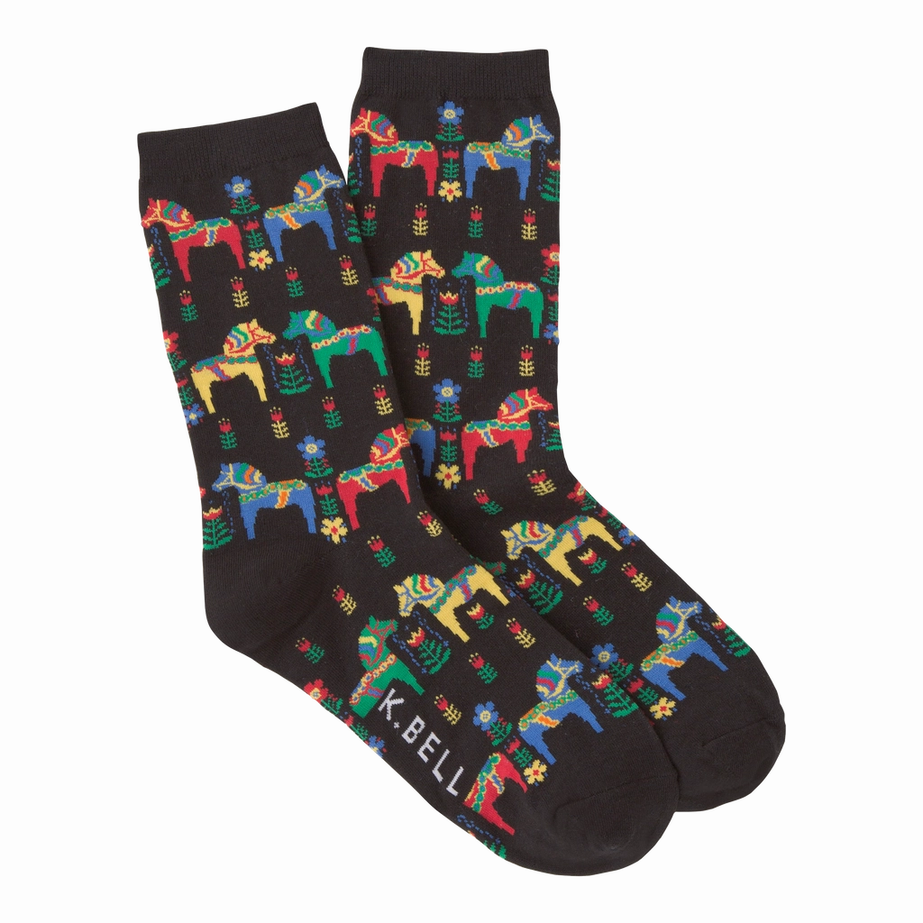 Special Offer Inside Clearance Alert Now K.Bell Women'S Swedish Horses Crew Socks