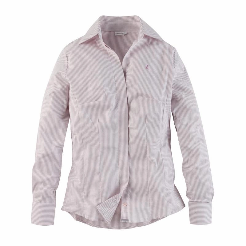 Musto Ladies Stripe Fitted Cotton Shirt - Pink Stripe Limited Time Offer