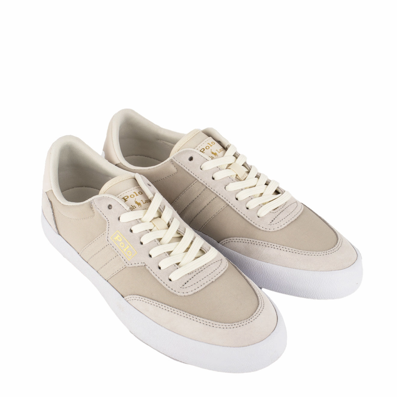 Shop Grab Savings Polo Ralph Lauren Low Top Trainers Dove Grey