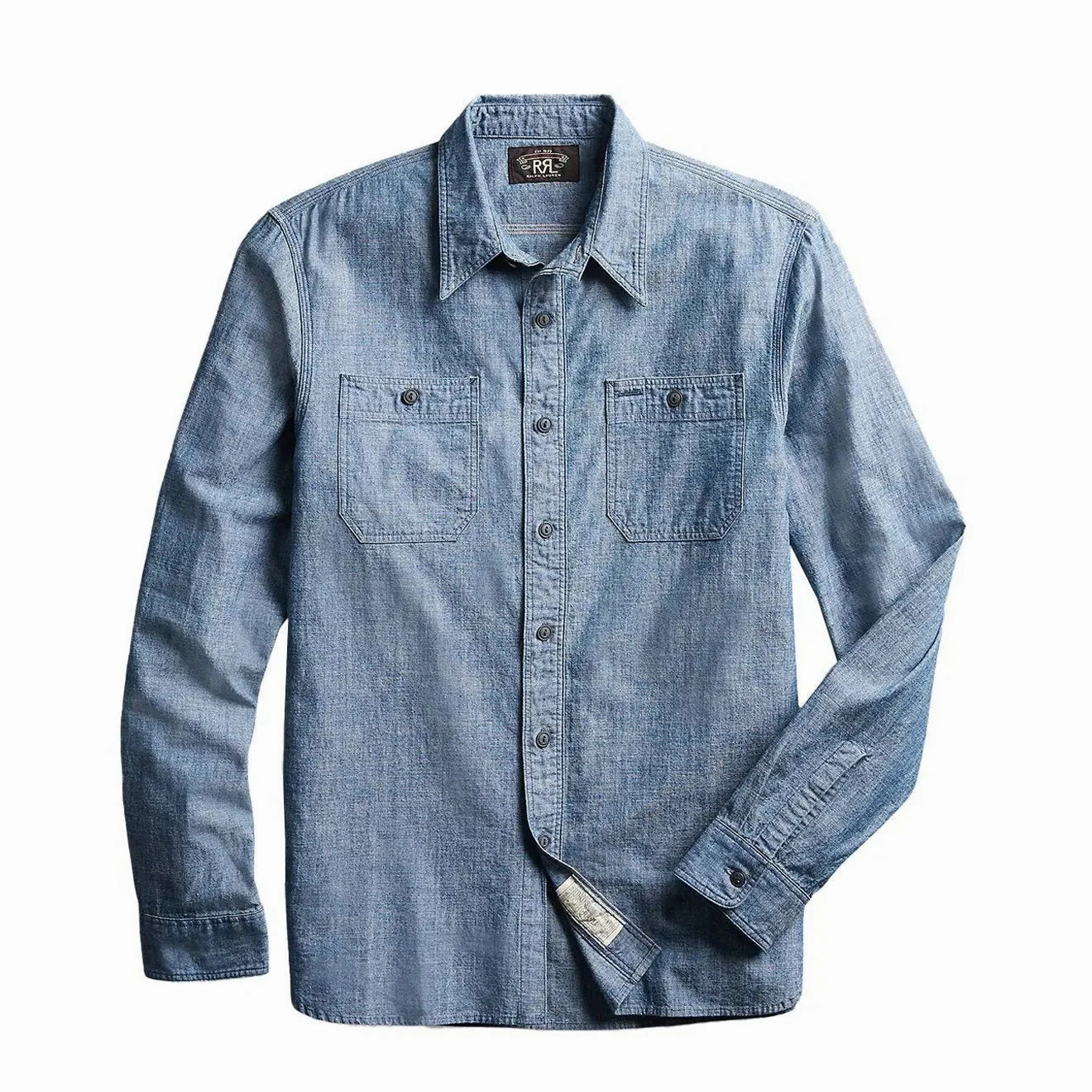Hot Sale Alert Rrl By Ralph Lauren Cameron Workshirt Chambray L/S Rinse