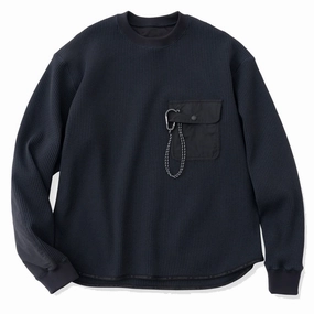 And Wander Pe Waffle L/S Tee Black Daily Deal Frenzy Instant Savings Inside