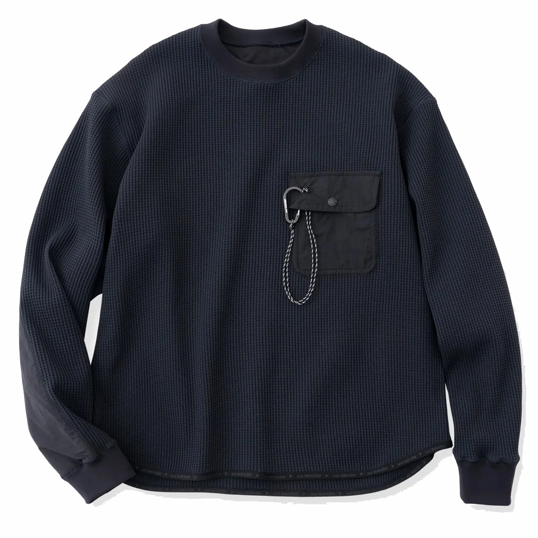 And Wander Pe Waffle L/S Tee Black Daily Deal Frenzy Instant Savings Inside