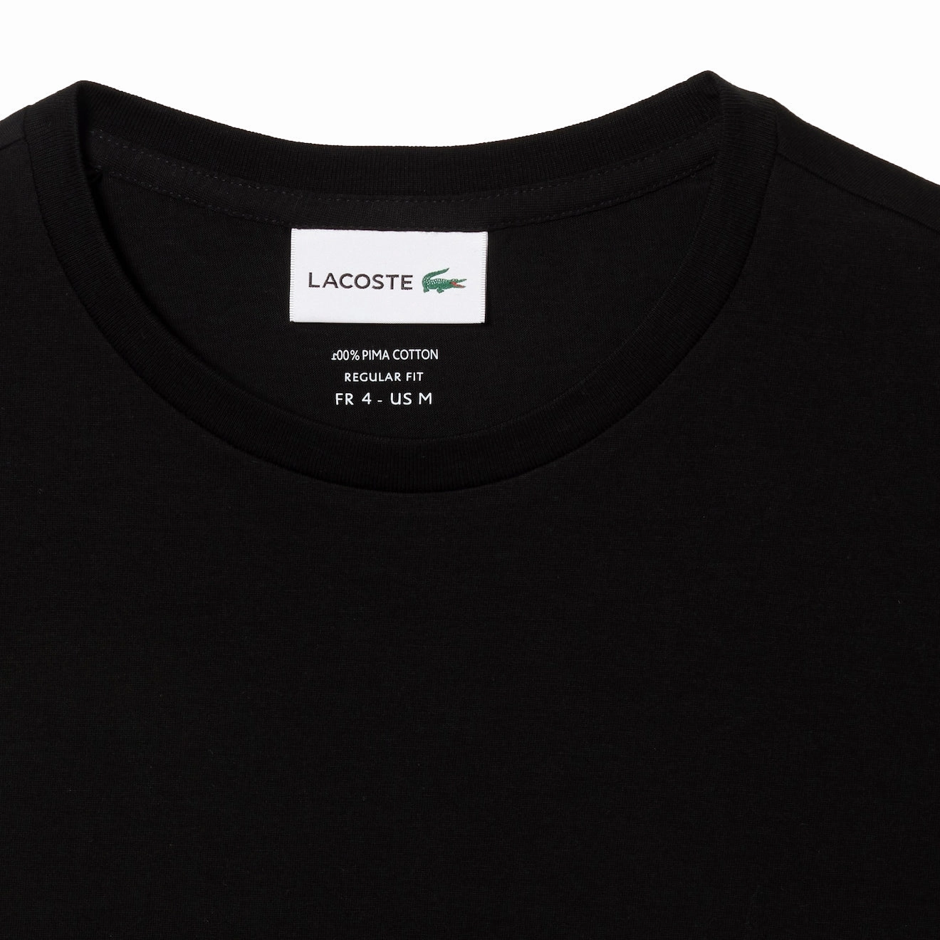 Lacoste Crew Neck Pima Cotton T-Shirt Black Shop the Savings Now