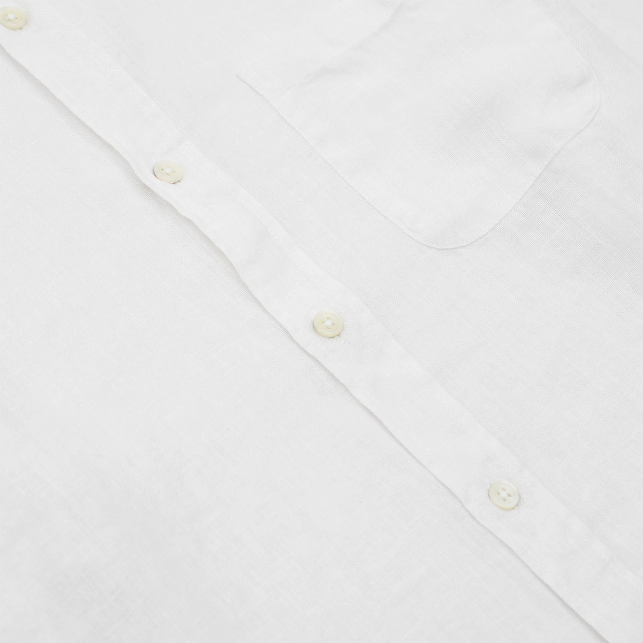 Clearance Event Today Portuguese Flannel L/S Linen Shirt White