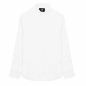Portuguese Flannel L/S Linen Shirt White Clearance Event Special Price Today