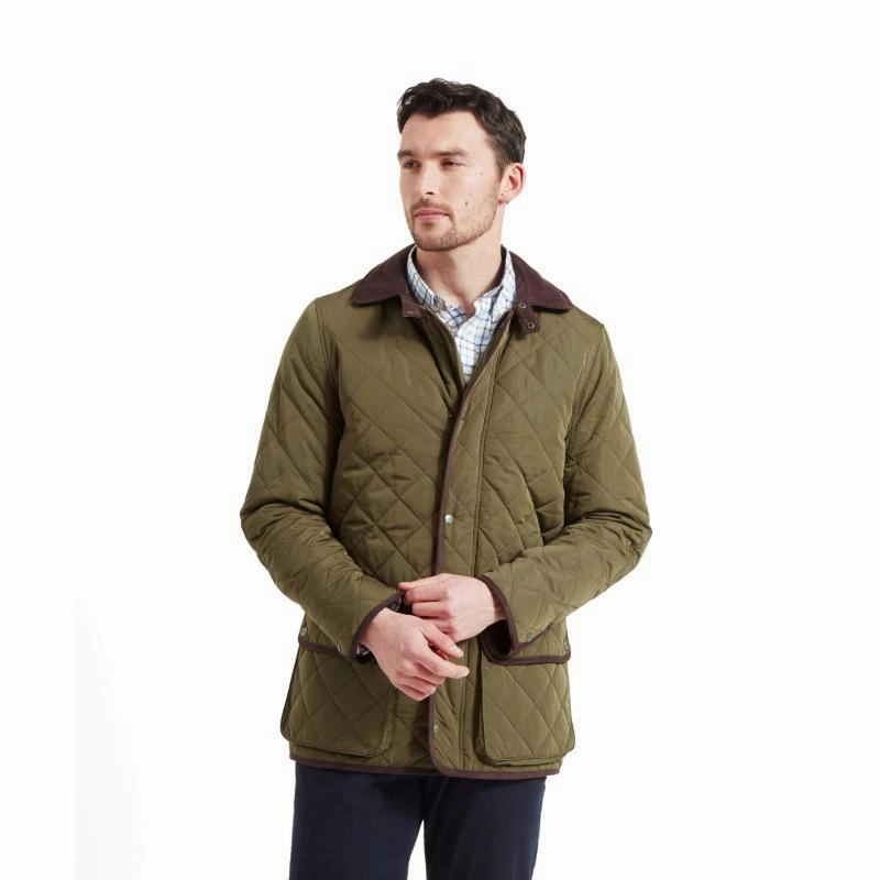 Last Chance Steal Perfect Gift Offer Schoffel Barrowden Mens Quilted Jacket - Olive
