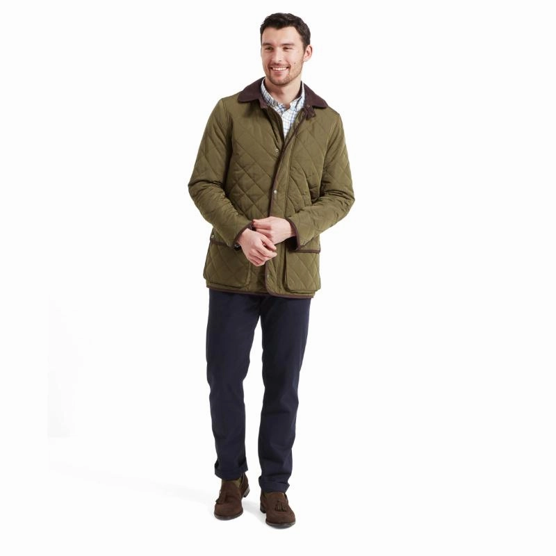 Limited Time Sale Schoffel Barrowden Mens Quilted Jacket - Olive