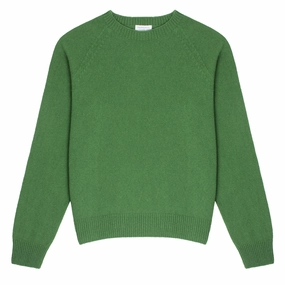 Sunspel Womens Lambswool Crew Neck Jumper Bright Green Flash Sale Alert Dont Miss Todays Deal
