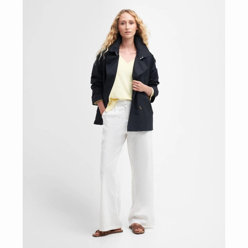 Best Price Online Limited Time Hot Deal Barbour Annie Showerproof Ladies Jacket - Dark Navy/Primrose Hessian