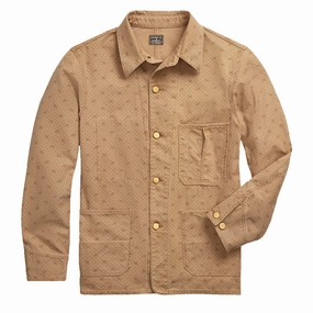 Trending Now Offer Rrl By Ralph Lauren Print Reverse-Twill Utility Jacket Printed Washed Khaki