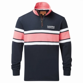 Limited Edition Offer Schoffel Exmouth Heritage 1/4 Zip Jumper - Navy