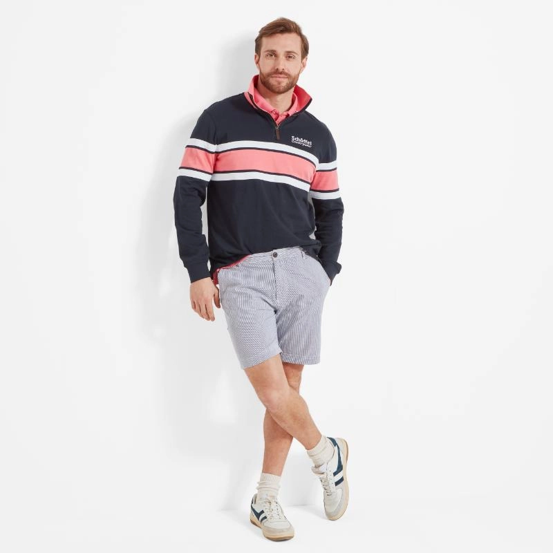 Schoffel Exmouth Heritage 1/4 Zip Jumper - Navy Todays Best Deal Steal Todays Offer