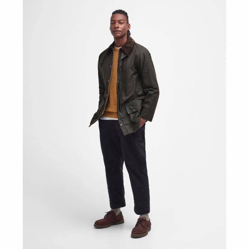 Online Exclusive Deal Barbour Classic Beaufort Mens Wax Jacket - Olive