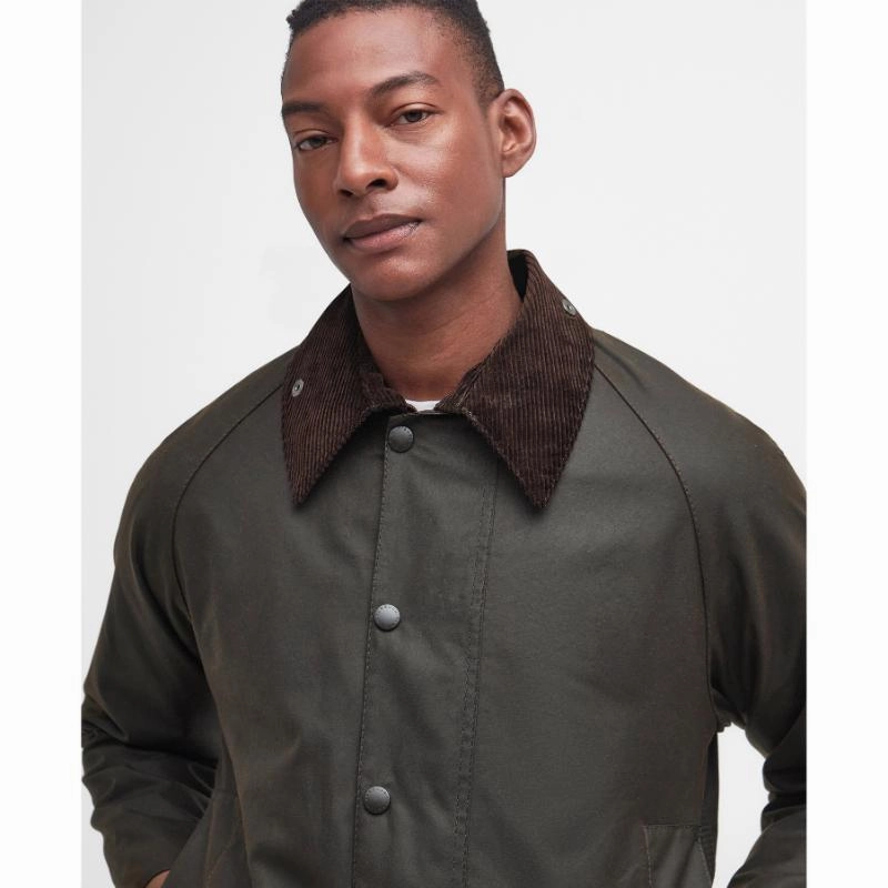 Shop the Best Deals Barbour Classic Beaufort Mens Wax Jacket - Olive