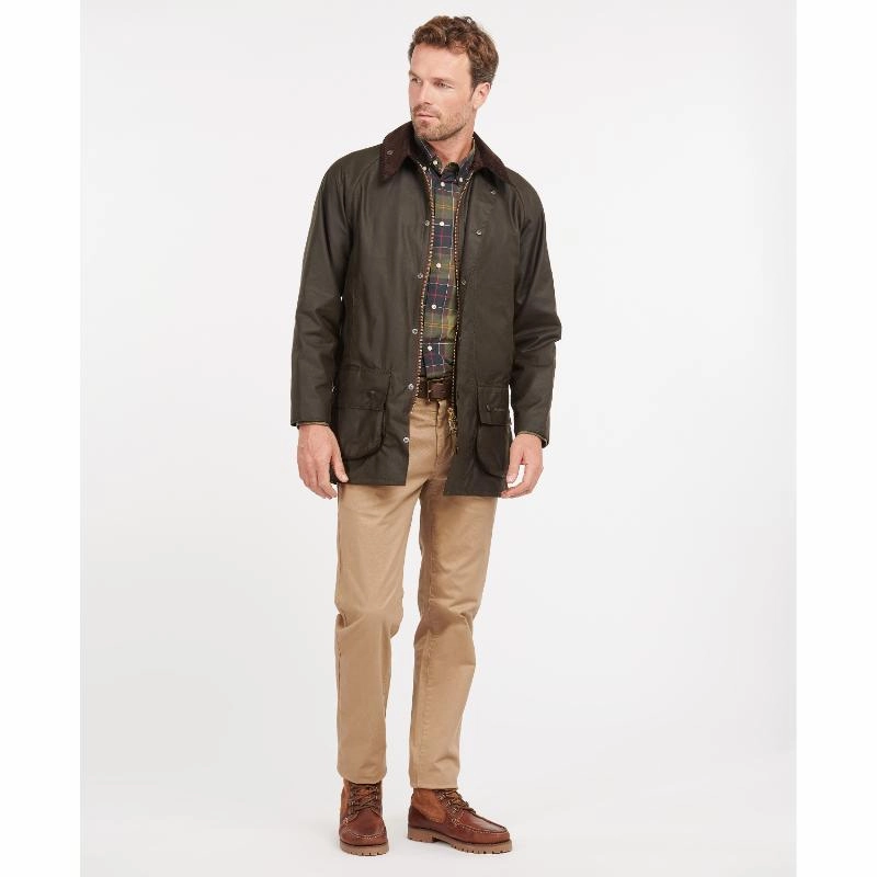 Barbour Classic Beaufort Mens Wax Jacket - Olive Last Chance Offer