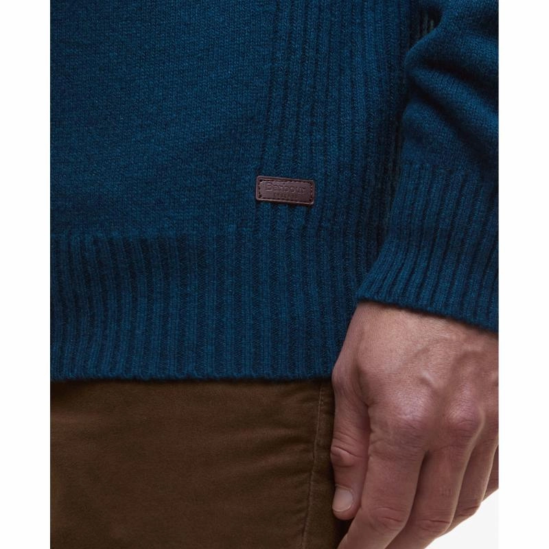 Shop Hot Deals Barbour Nelson Essential Mens 1/4 Zip Jumper - Mallard Green