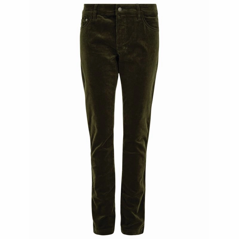 Shop Hot Deals Dubarry Honeysuckle Ladies Stretch Pincord Jeans - Olive
